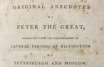 Original anecdotes jf Peter the Great. 1788